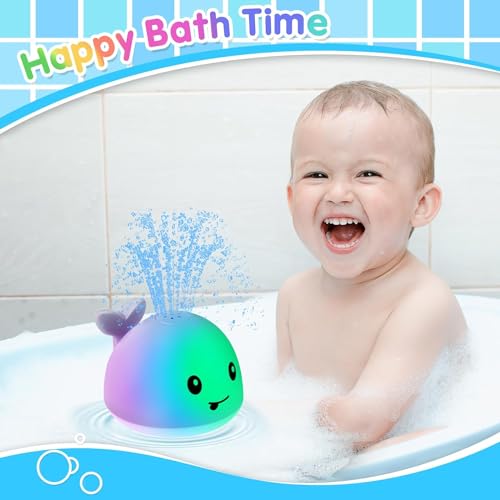KASTWAVE Bath Fountain Toy 6-12 12-18 Months, Spray Water Pool Bathtub Toys for Toddlers 1-3 2-4 Infant Kid Baby 2 3 4 5 Shower Gifts