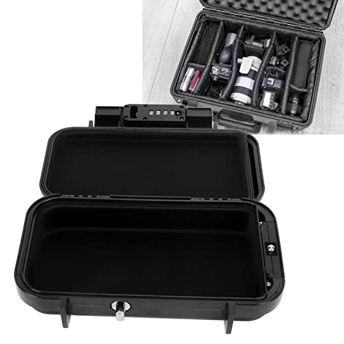 Zudoo Gun Safe Lock Box, Portable Security Case, Mini Travel Safe Box Kit with 4 Digit Password Combination Lock, Waterproof Key Lock Box for Beach Dormitories, Travel, Hotels