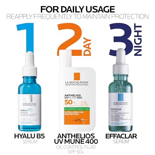 La Roche-Posay Anthelios UVMune 400 Oil Control Invisible Fluid Sunscreen SPF 50+ for Oily Skin 50ml