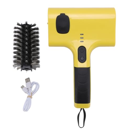 Dpofirs Electric Grill Brush Cordless 2600mAh Battery - BBQ Cleaning with Dual Brush Heads, Adjustable Speed, Spray, Type C Charging