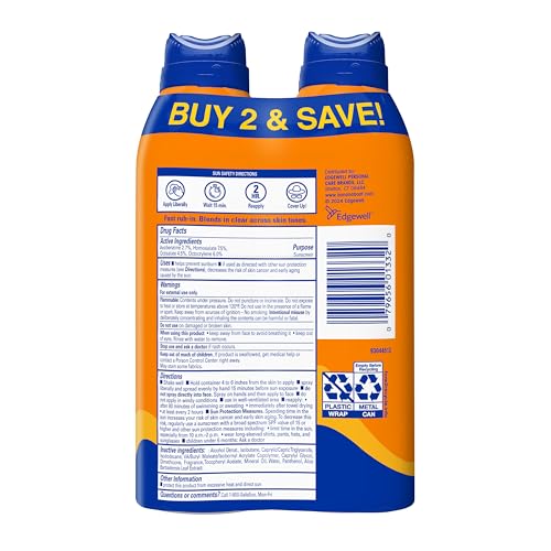 Banana Boat Sport Performance Ultramist Broad Spectrum Sunscreen Spray, SPF 50-6 Ounce Twin Pack