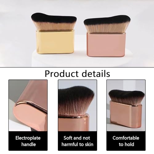 2 Pcs Body Foundation Brush, Blending Brush, Tanning Body Makeup Brush, Large, Reusable, Brush for Fake Tan Face, Accurate Application on Hands, Elbows Suitable