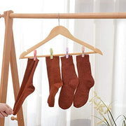 CHAYA 30Pcs Clothes Pegs with Plastic Basket, Multi-Purpose Resistant Laundry Clothes Pin Clips with Sturdy Springs for Outdoor Clothesline Food Bag(Random Color)