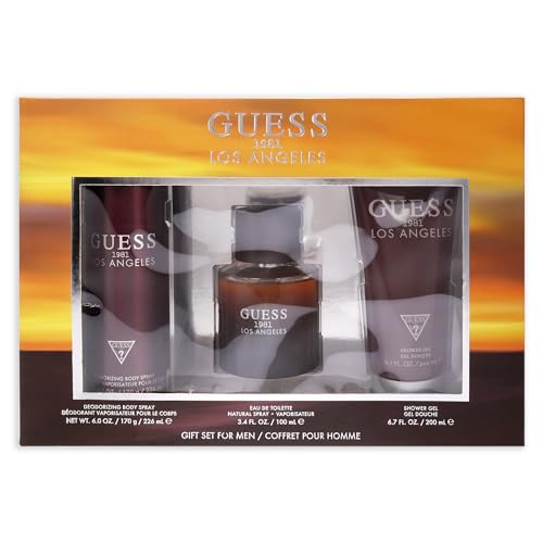 Guess 1981 Los Angeles, Eau de Toilette for Men100ml, + 200ml Shower Gel, +226ml Body Spray Set (2020)