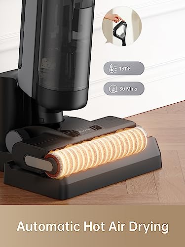 Dreame H12 Dual Wet Dry Vacuum Cleaner, 4-in-1 Cordless Multi-Surface Vacuum Cleaner, Self-Cleaning in One Step with Hot Air Drying, Edge to Edge Cleaning, App