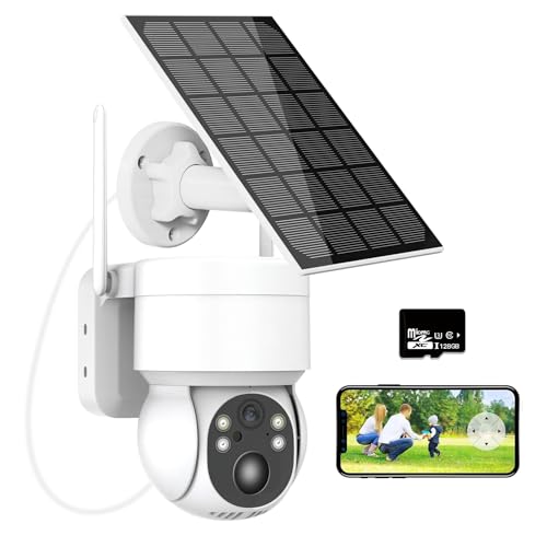 Salor Security Cameras Wireless Outdoor Ultra HD 2K 4MP Human AI Detection Dual 360° View Camera Outside 2.4 GHz WiFi Home Security with Spotlight Color Night Vision（Inclouded 128G TF Card）
