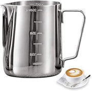 Milk Frothing Pitcher 550ml Stainless Steel Espresso Steaming Jug for Latte Espresso Cafetiere Cappuccino Coffee Machine Accessories Barista Tools Milk Cup - 350 ml