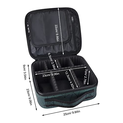 SYOSI Portable Travel Cosmetic Vanity Case, Makeup Organizer Box Storage for Makeup Brushes Tools with Removable Compartment