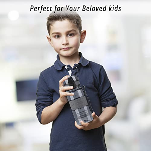 Drinking Water Bottle | Water Bottle for Men, Women & Kids | Leakproof BPA Free Yoga & Gym Running Water Bottle with One-Click Lock | Anti-Fall Tritan Sports Water Bottle (350-ml, Bark Gray)