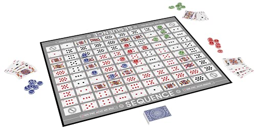 Goliath Sequence Premium Edition - Stunning Set with Giant Board (20.25 x 26.25 inches), Exclusive Chips and Deluxe Cards by, Blue, for Ages 7+