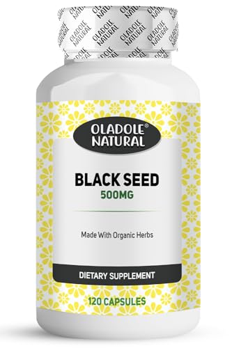 Oladole Natural Black Seed- 500 mg 120 (Capsules) | Cold-Pressed Nigella Sativa Extract For Immune Boost, Digestive Health, Heart & Brain Health, Improve Joint Comfort & Mobility| Non- GMO,Gluten Free