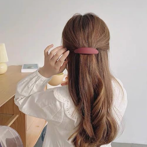 Ypkia Set of 4 Hair Clips Women's Thin Hair Medium Hair Clip Vintage Automatic Hair Clip Set for Women Girls Hair Accessories (Light Colour)