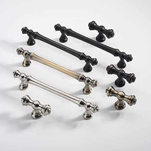 Asidrama 10 Pack 5 Inch(128mm) Matte Black Kitchen Cabinet Handles, Cabinet Pulls Kitchen Cabinet Hardware for Cupboard Drawer Pulls