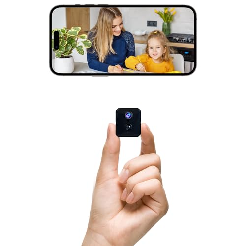 javiscam Mini Camera, 4K HD Nanny Cam for Home with Longer Battery Life, Motion Detection, App Control, Cloud & SD Storage, Wireless Camera for Pet/Baby/Nanny Surveillance