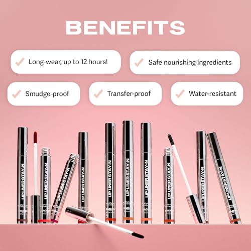 Sacheu Lip Liner Stay-N - Peel Off Lip Liner Tattoo, Peel Off Lip Stain, Long Lasting Lip Stain Peel Off, Infused with Hyaluronic Acid & Vitamin E, For All Skin Types, MUAH-ve