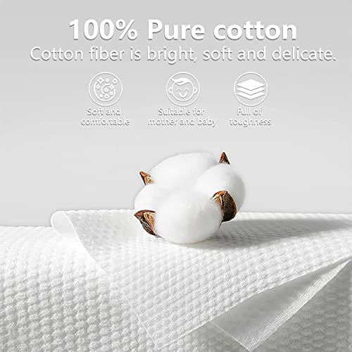 Fawoonu 4Packs Disposable Face Towel Soft Washcloths Facial Cleansing Cotton Tissue Wet Dry Wipes Makeup Remover Towel for Skincare