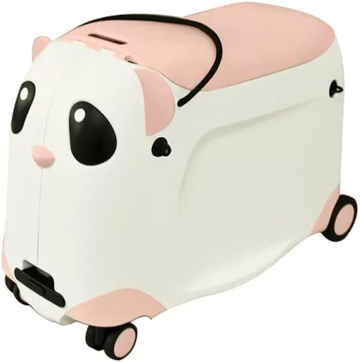 Kids ride on suitcase and hand luggage childrens hand carry bag (Pink with white), 21
