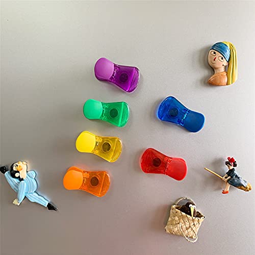 BananaHome Magnetic Multipurpose Bag Clips Classic Wide Bag Clips (Assorted Colors, Set of 6) Food sealing clip Plastic Heavy Seal Grip (6)