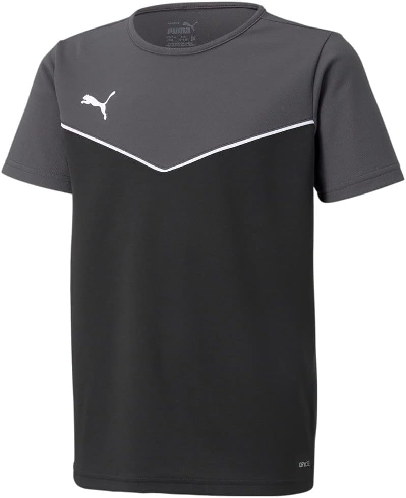 Boys individualRISE Jersey Football Shirt - Puma Black-Asphalt