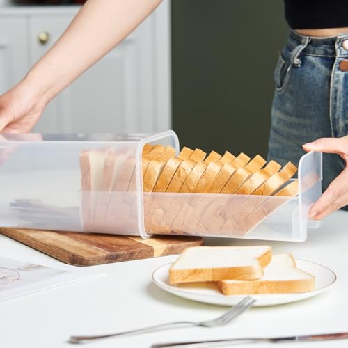 Bread Box with Wooden Lid � Stylish & Durable Bread Storage Container for Fresh Bread, Pastries, and Baked Goods � Keeps Breads Fresher for Longer by LuxeDesigns