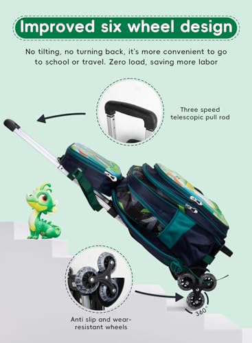 School Bag,Children School Bag Student Backpack with Pencil Bag, Lunch bag, Trailer, 3D cartoon pattern Large volume Waterproof Bookbag and for 3-10 Year Elementary Kindergarten