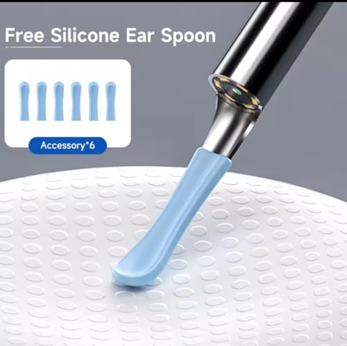 SEA5A® Ear Wax Remover Cleaner Ear Wax Removal Tool With HD CAM, Scope and 6 LED Lights, Ear Cleaner, Ear Wax Cleaning Kit - Earwax Remover Tool with 8 Spoon, For Android And IPHONE.
