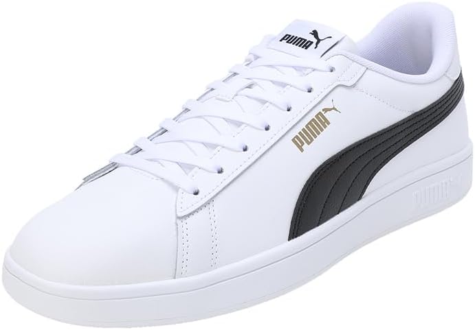 Smash V2 Low-Top mens Sneakers - Puma White PUMA Black PUMA Gold