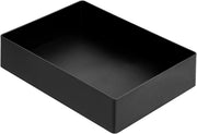 Amazon Basics Rectangular Plastic Desk Organizer, Accessory Tray, Black - 23.8 x 17 x 5 cm Accessory Tray