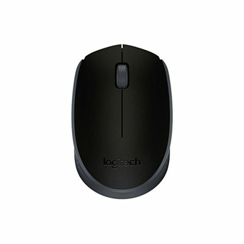 Logitech M171 Wireless Mouse for PC, Mac, Laptop, 2.4 GHz with USB Mini Receiver, Optical Tracking, 12-Months Battery Life, Ambidextrous - Black