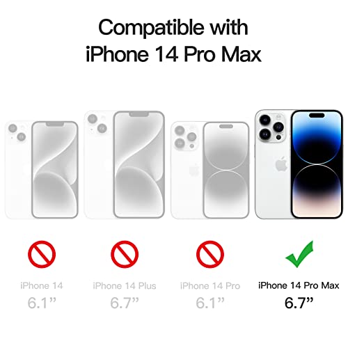 JETech Case for iPhone 14 Pro Max 6.7-Inch, Non-Yellowing Shockproof Phone Bumper Cover, Anti-Scratch Clear Back (Clear)
