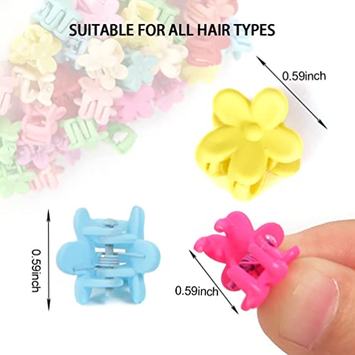 MINGSHIJX 100 Packs Assorted Color Hair Clips, Beautiful Mini heart Hair Clips Hair Accessories for Women and Girls, Random Color (plum blossom)
