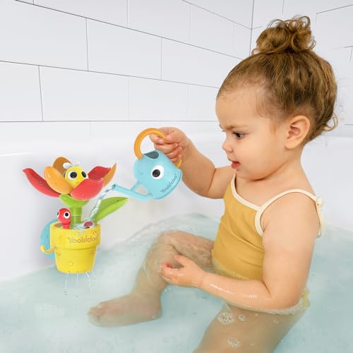 YOOKIDOO 40221 – Baby Bath Toy Garden Theme – Bath and Shower Game – Watering Can, Flower, Water Game – Baby Gift from 18 Months