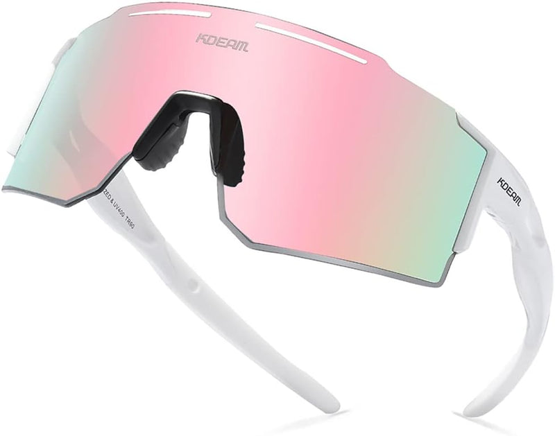 RINKUOLYO Sports Polarized Sunglasses for Men and Women Viper Sunglasses for Cycling Running Driving, M