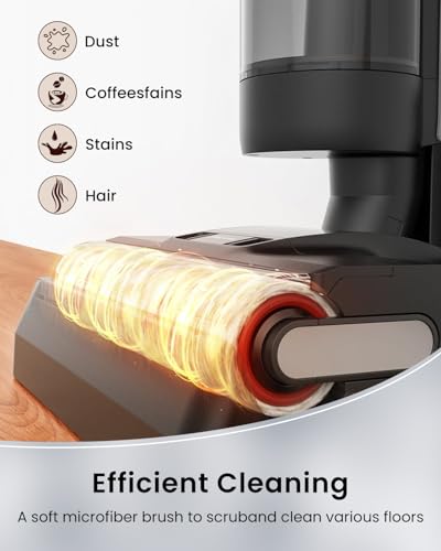 (5 Pieces) Replacement Vacuum Filters Roller Brushes Compatible with Dreame H12 Pro, H12 Dual Wet Dry Vacuum Cleaner Accessories Kit Include 2 Brush Rollers, 3 HEPA Filters Easy Clean