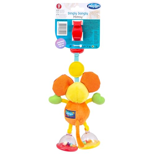 Playgro Toy Box Dingly Dangly Mimsy (BD) – Engaging Stroller Baby Toy for Development and Sensory Play, 0+ Months