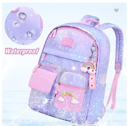 Girls Backpack, Kid School Backpacks Cute Book Bag with Compartments for Primary and secondary school Girl Kid Students, Kids' Student Elementary School Bag