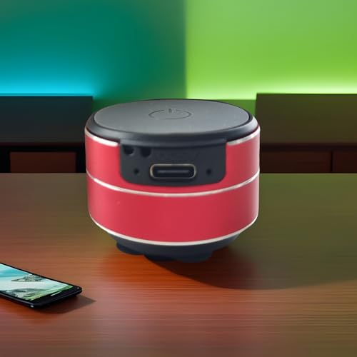 Buzzgo Speaker, Wirelessly BT Speaker, Small Bone Conduction Subwoofer with Enhanced Bass, 360° Surround Sound, Pocket-Sized, Type C Charging, Button Control, Suction Cup Design, for Smooth Surfaces