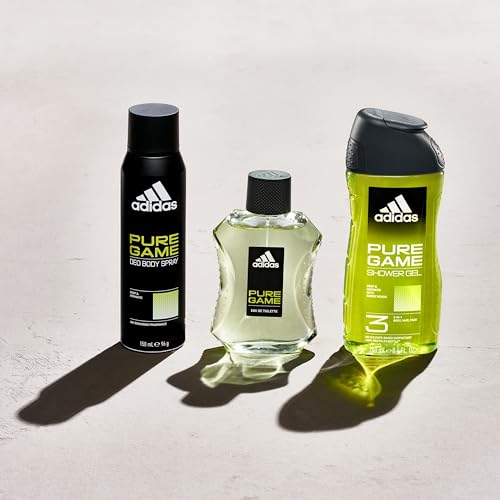 Adidas Pure Game Fragrance set including the Adidas Pure Game Eau de Toilette and Deodorant Body Spray (100 ml + 150 ml)