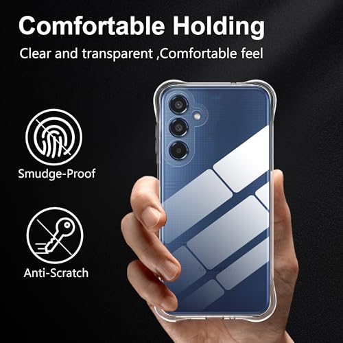 zZjoOoj Case for Samsung Galaxy M35 5G Case, Soft Protective Liquid Silicone Cover, Camera Protection, Clear Soft Silicone TPU Mobile Phone Cover Transparent