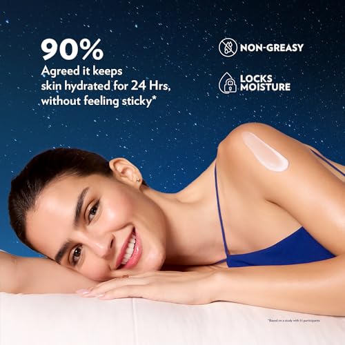 Vaseline Gluta-Hya Serum Burst Lotion, Overnight Radiance Restore, with GlutaGlow Technology, Hyaluronic Acid and Collagen, 10x More Powerful than Vitamin C, 200ml