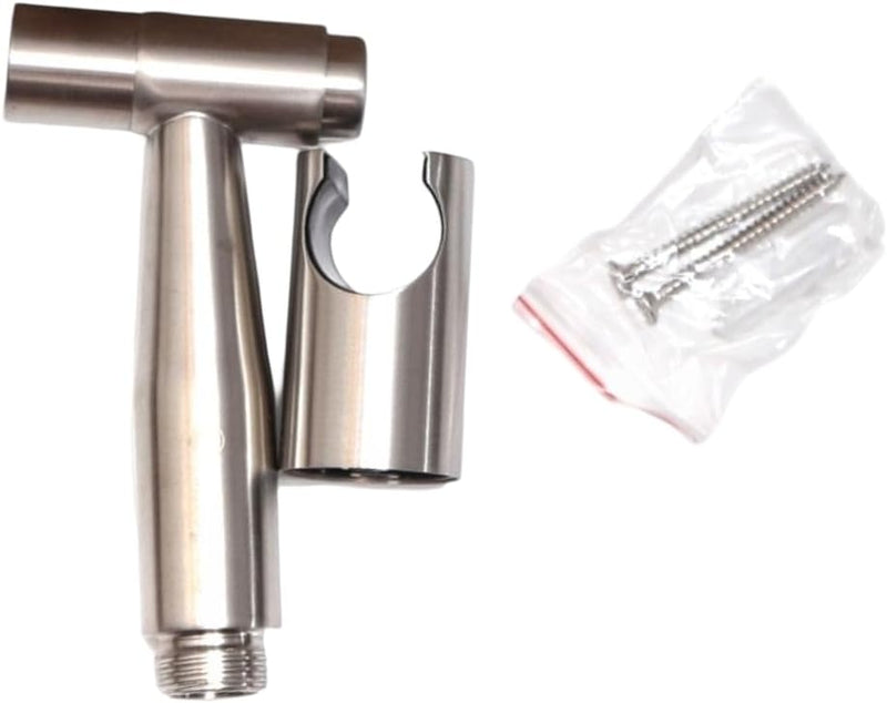 EnticeGoods | Handheld Bidet Sprayer Shattaf Cloth Diaper Toilet Sprayer Stainless Steel Brushed Bathroom Shower (Button handle)