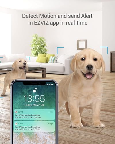 EZVIZ C6N Security Camera, 3MP 2K CCTV Camera for Home, Indoor Camera, WiFi Camera, Baby Monitor with Smart Motion Tracking, Sleep Mode, Night Vision, Two-way Talk, Smart Tracking, Works With Alexa