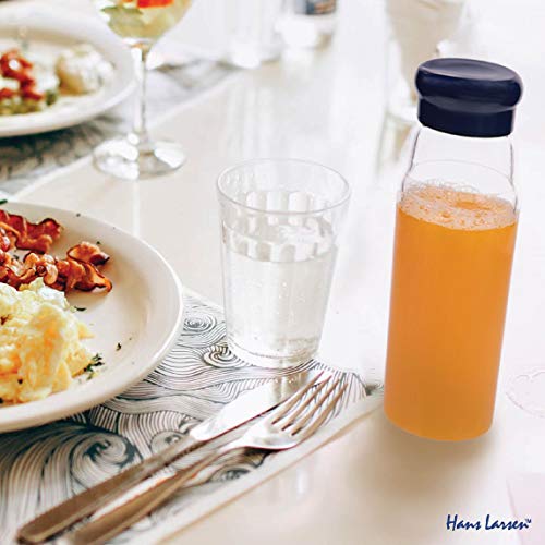Hans Larsen Water bottle for kids, Glass water bottle with sleeve | Water bottle 500 mL, Hot water bottle with airtight Lids, water bottle bpa free, Glass water bottle for everyday use.