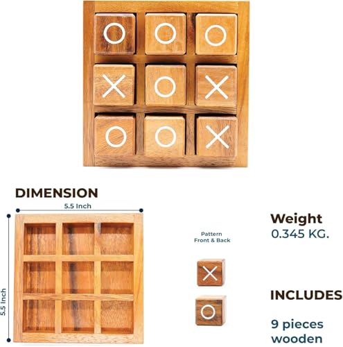 Tic Tac Toe & 4 in a Row Table Games Set,Board Game Toy for Kids and Adults Coffee Table Living Room Decor and Desk Decor Family Games Night Classic,Party Favors, Birthday Day Gifts and Prize