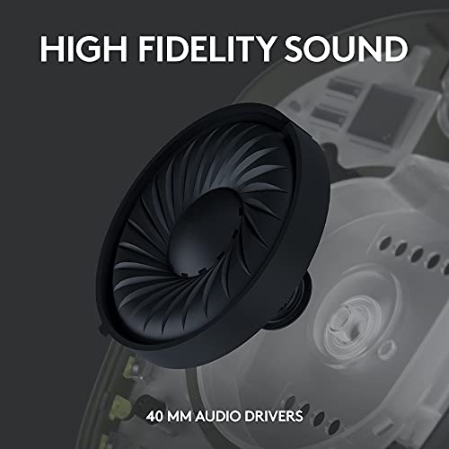 Logitech G435 Lightspeed & Bluetooth Wireless Gaming Headset - Ultra Lightweight 165G Over-Ear Headphones, Built-In Mics, 18H Battery, Compatible With Dolby Atmos, Pc, Ps4, Ps5, Mobile - Black