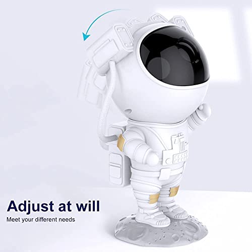 AWH Astronaut Galaxy Projector with Timer & Remote Control, USB Powered Spaceman Projector Lamp, 360° Adjustable Astronaut Starry Night Light Projector for Room Decoration