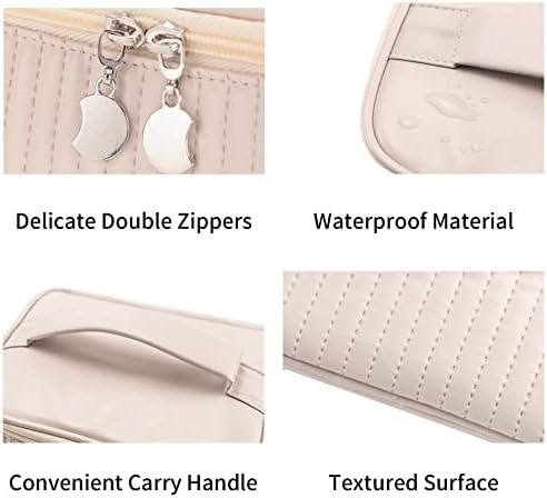 Makeup Bag, Vecolla Toiletry Bag Travel Make Up Bag Aesthetic Cosmetic Handbags Makeup Organizer Bag Makeup Brush Organizer for Women and Girls