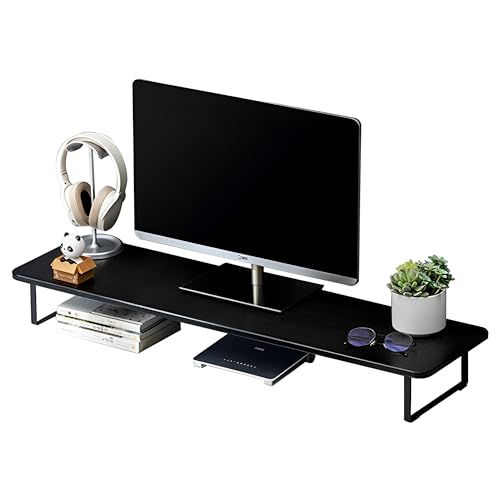 Beauenty Monitor Stand Riser,Laptop Stand,Wood Monitor Stand Riser with Ergonomic Height Adjustment,Desktop Organizer,Office Desk Accessories for Laptops,Monitors,Printers(80x26x12cm)