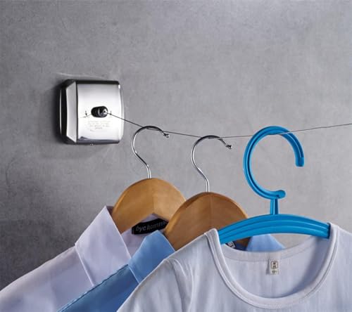 ALMEKAQUZ 304 Stainless Steel Wall Hanging Retractable Clothesline Hotel Engineering Bathroom Telescopic Invisible Balcony Clothes Line
