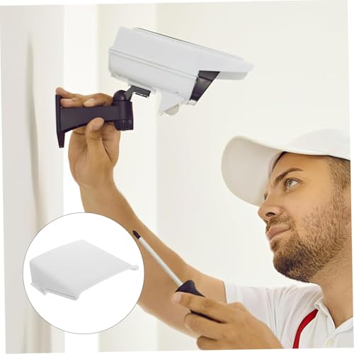 NALACAL Security Camera Weatherproof Cover Shield, Protective Sun Shade Housing for Nest, Ring, Arlo Dome, and Bullet Outdoor Cameras – 27x26.5x9.5CM (White, 1PC)